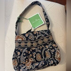 Vera Bradley Black and Brown “Hannah Caffé Latte” Bag